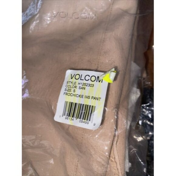 NWT Volcom Womens Sand Colored Frochickie Insulated Pants Size Small - Picture 5 of 5